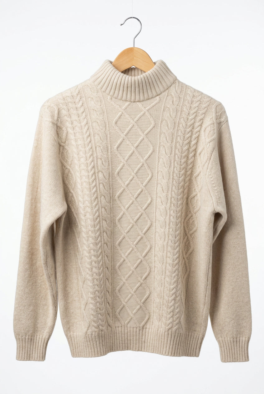 100% Merino Lambswool Roll Neck Jumper