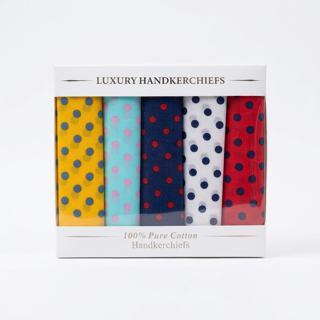 Spot Cotton Handkerchiefs - 5 Pack