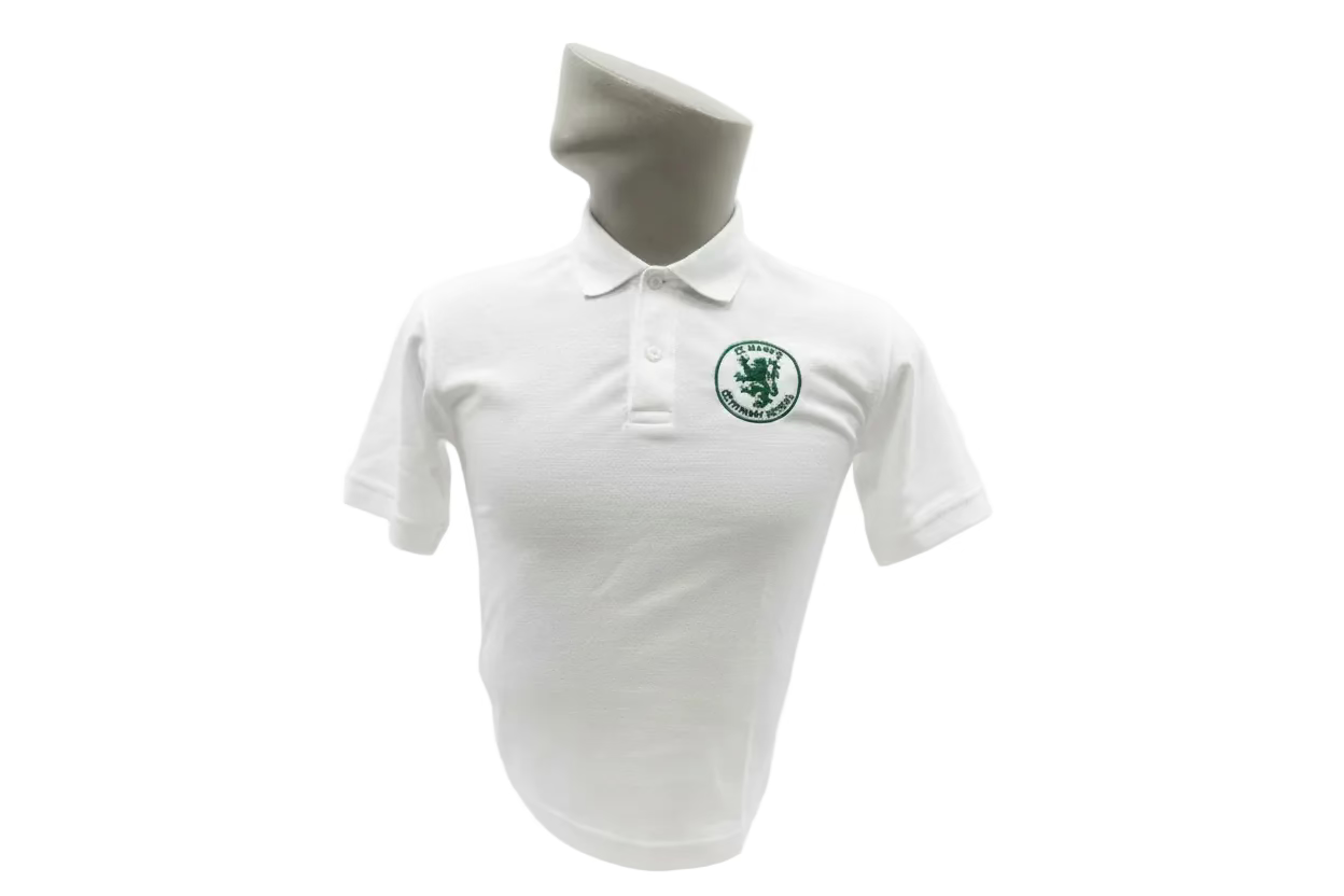 St Mark's Primary White polo