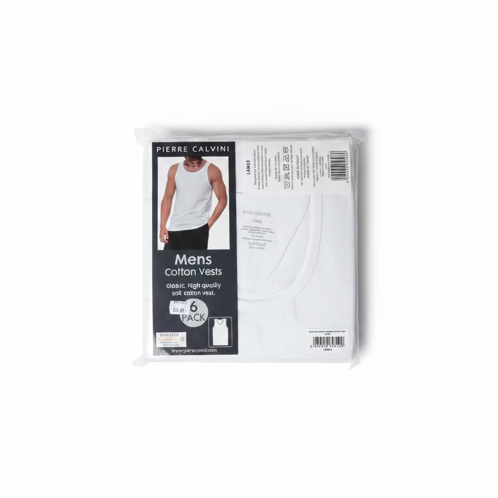 Pierre Calvini cotton vest 6 pack